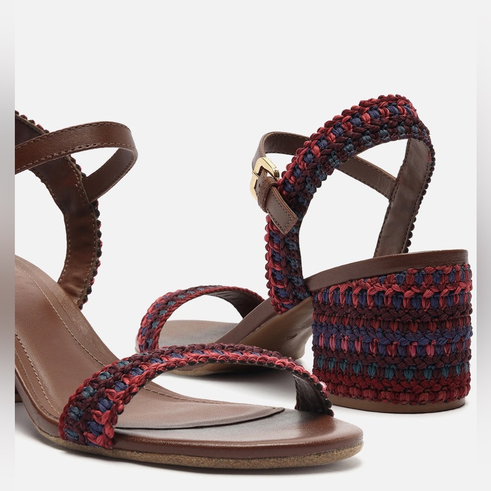 NEW Arezzo Mya Mid Block Sandal - Multicolor - Women’s Size 8.5 - Picture 5 of 14